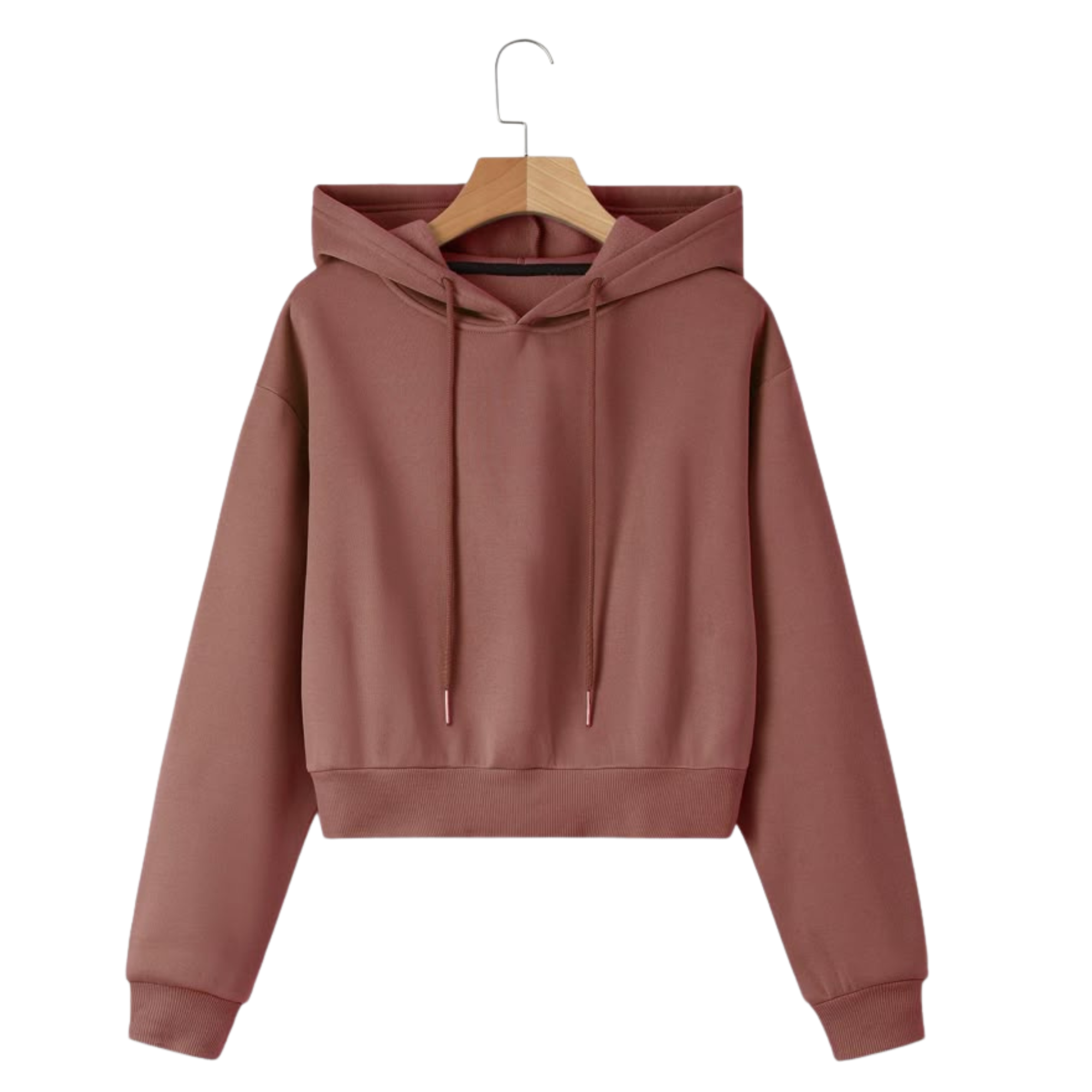 Signature Mauve Crop Hoodie