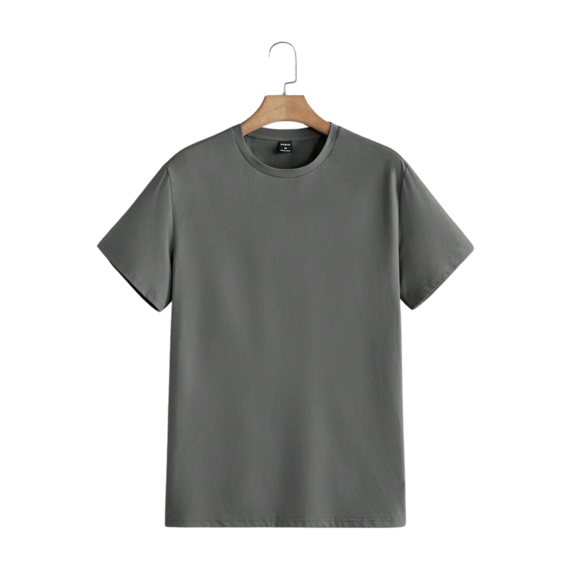Men's Signature Charcoal Grey Drop Shoulder Tee