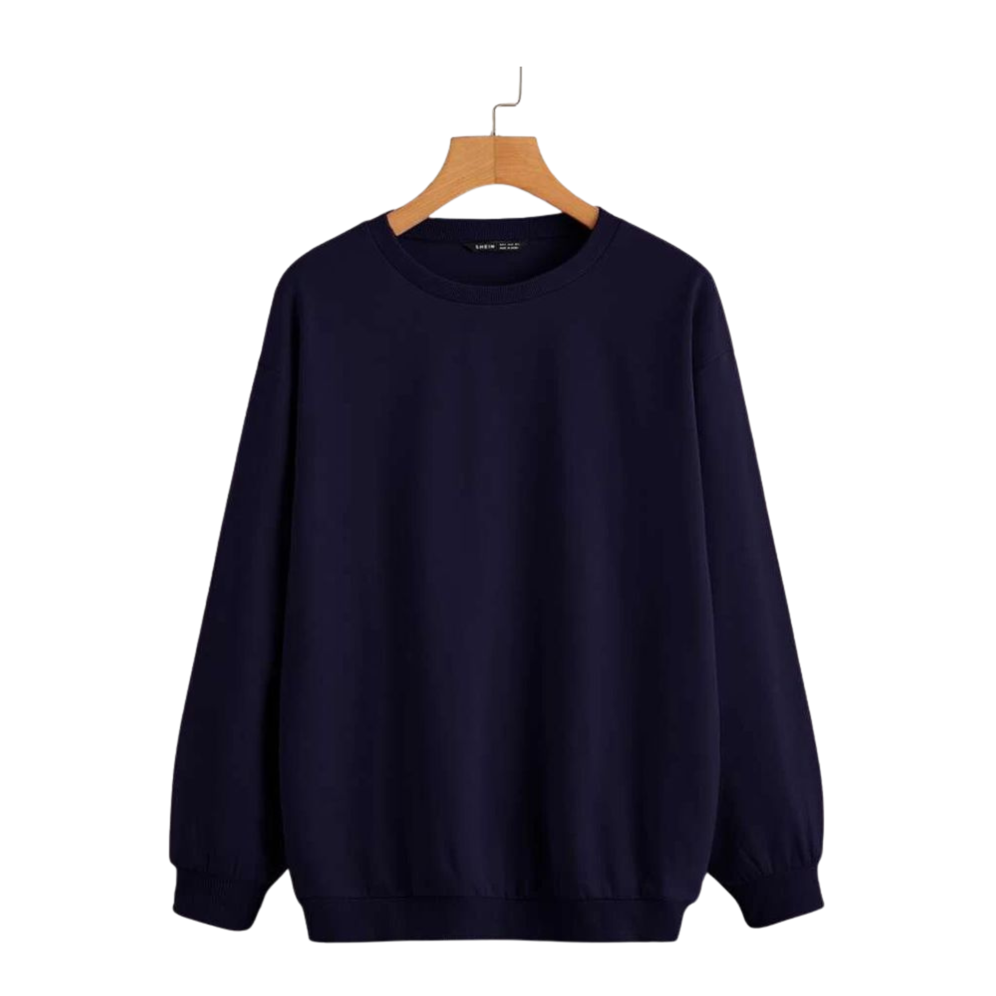 Navy Drop-Shoulder Sweatshirt