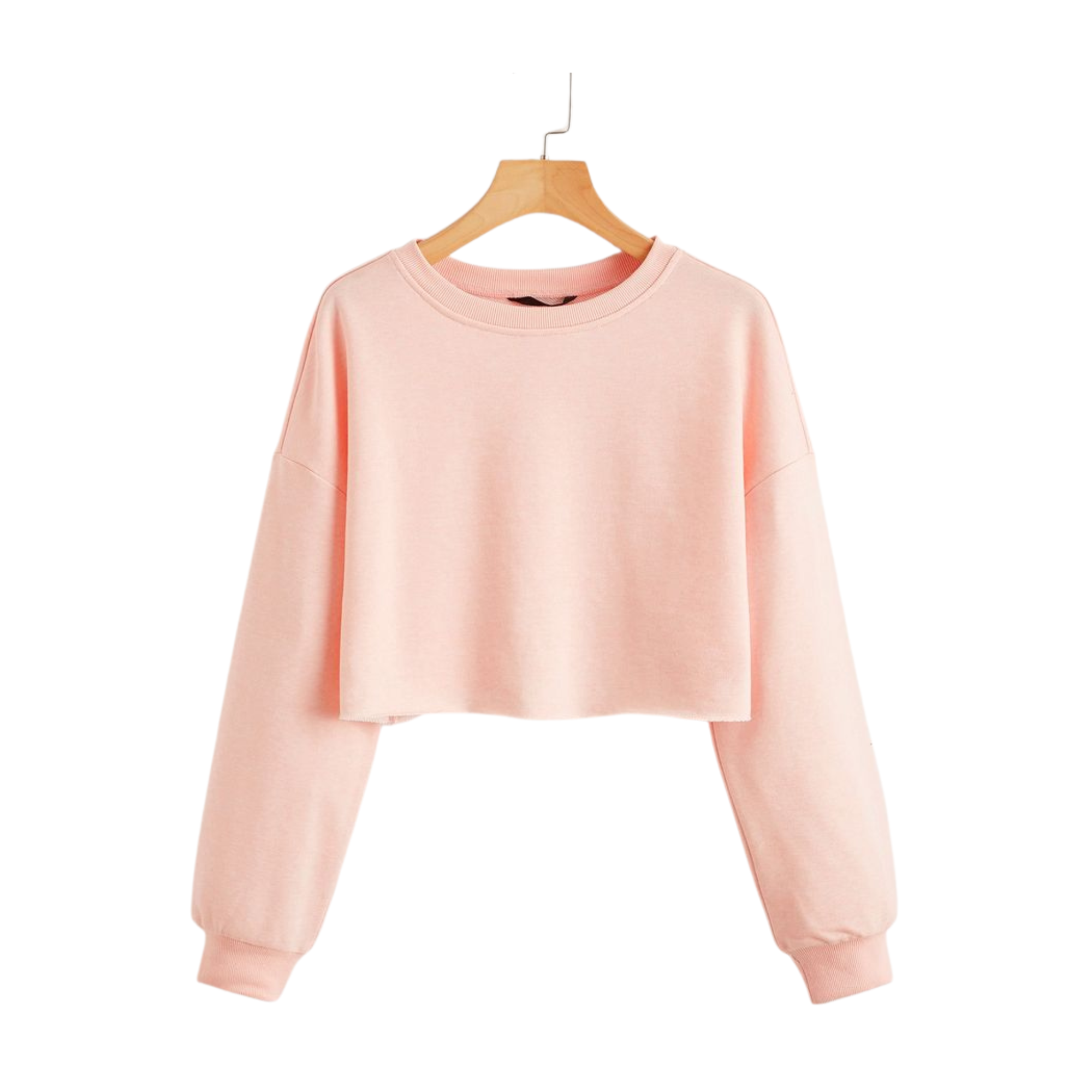 Baby Pink Balloon-Sleeve Crop Top