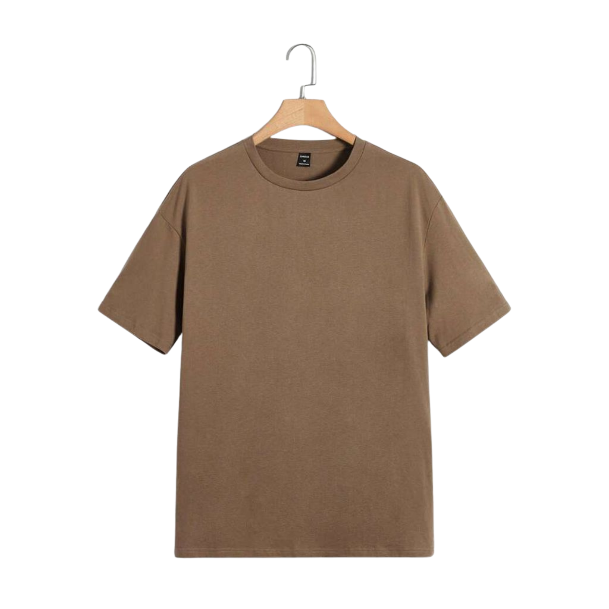 Men's Signature Mocha Brown Drop Shoulder Tee