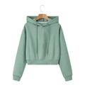 Signature Sage Crop Hoodie