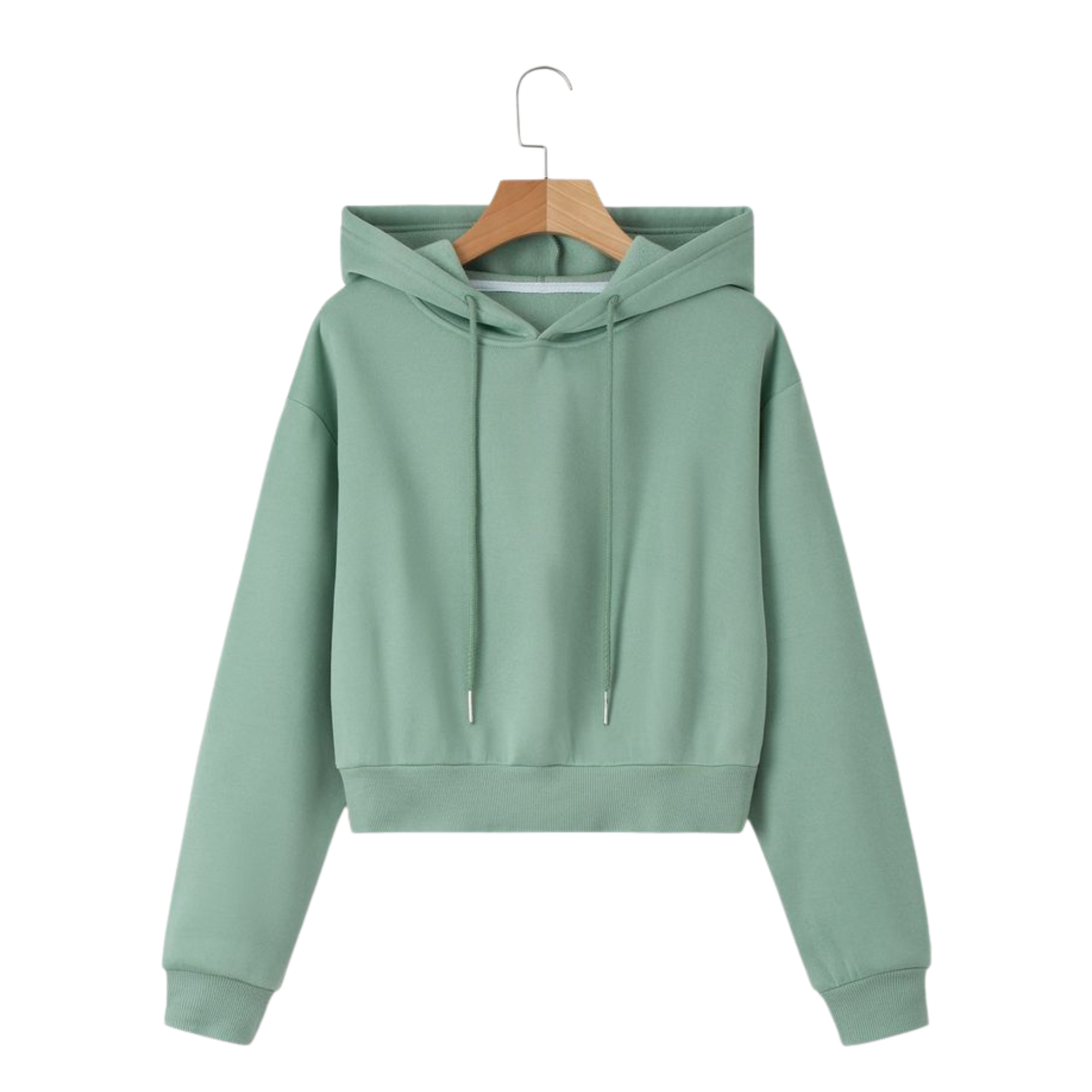 Signature Sage Crop Hoodie