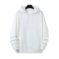Men's White Layered-Sleeve Hoodie